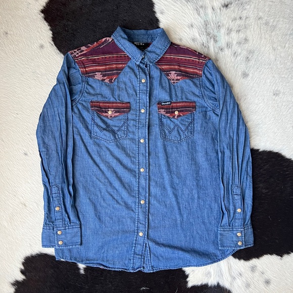 Wrangler Tops - Wrangler Retro Flannel Denim Shirt
